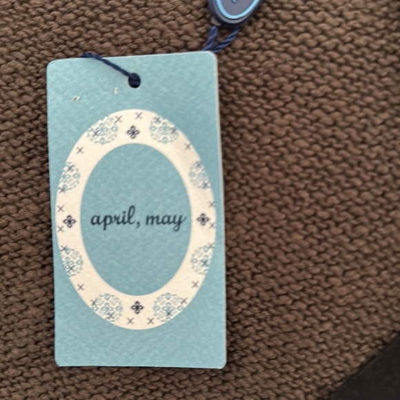 APRIL,MAY BUTTON DOWN VEST BROWN/ BLACK TRIM SMALL NWT - Picture 10 of 10